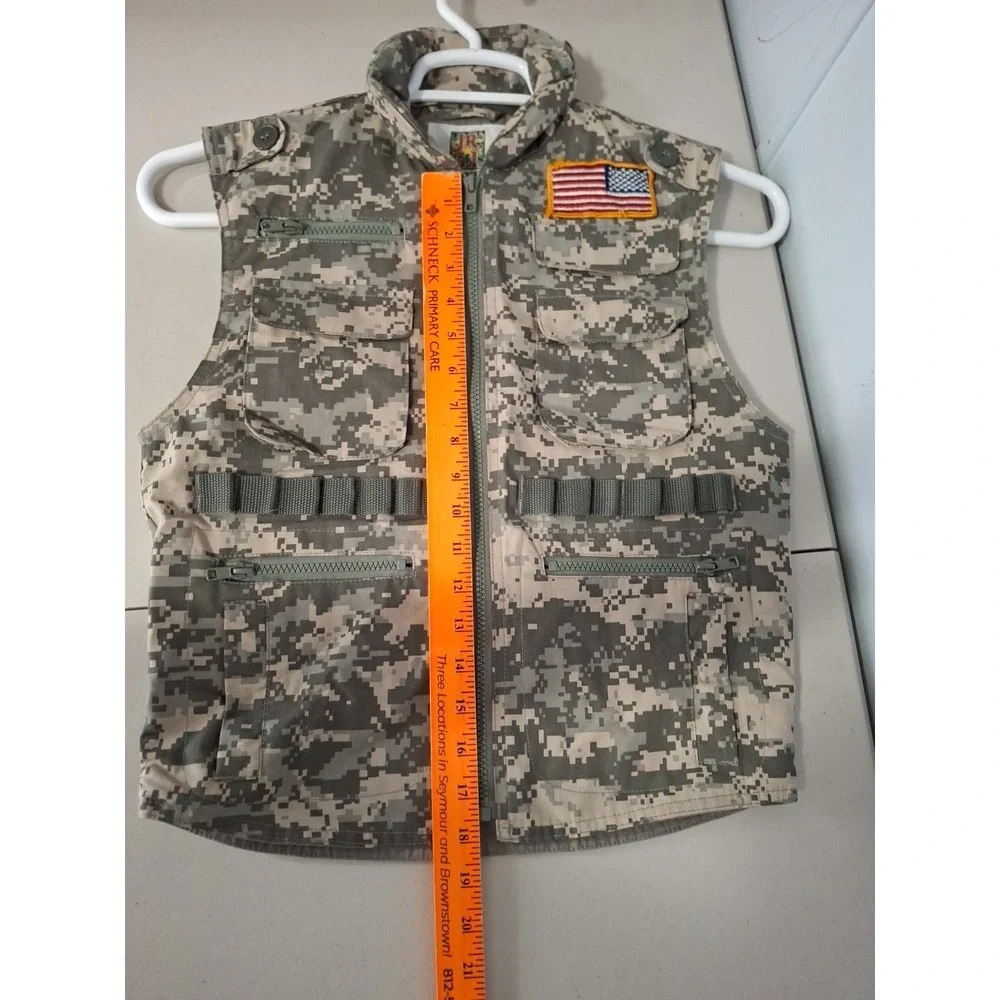 Rothco Jr GI Kids Medium Ranger Vest Multi Pocket Tactical‎ Army ACU DIGITAL